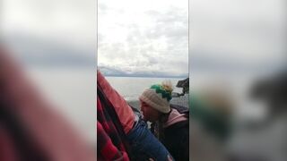 Tik Tok Star Sneaking In A Beach Blowjob Instead of a Dog Walk - porn video