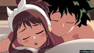 My hero academia Izuku Midoriya and Uraraka have beautiful sex - porn video