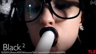 Watch this cute goth girl DP her pussy and ass with candles - porn video